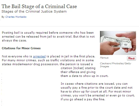 the bail stage of a criminal case