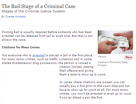 the bail stage of a criminal case